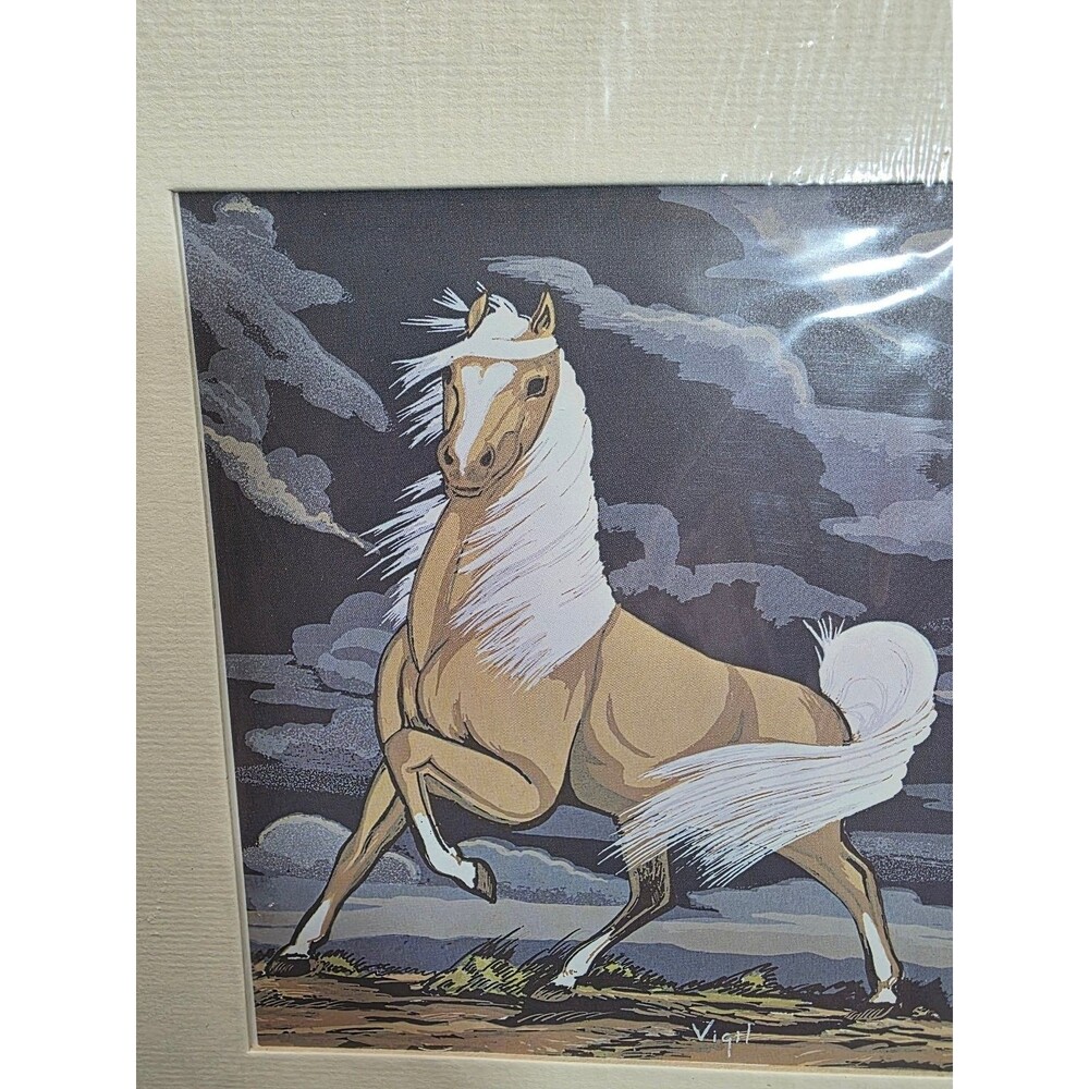 Frank Vigil Signed Native American Horse Print with Provenance Santa Fe NM - Picture 3 of 6
